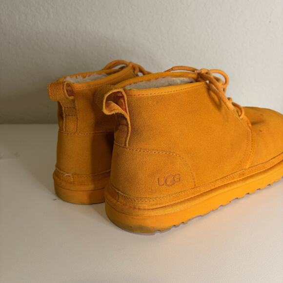 UGG Neumel Boots Mens Size 14 Orange Suede Sheepskin Lined Chukka 3236 main image 9